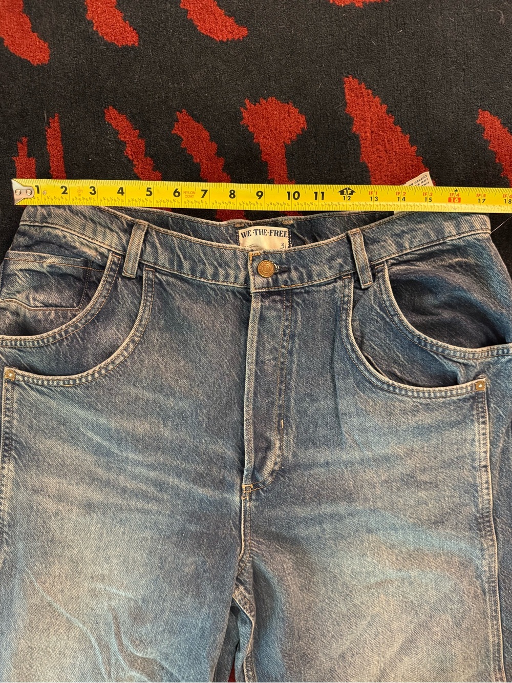 We The Free Final Countdown Cuffed Wide Leg Jeans - Blue - Picture 11 of 12